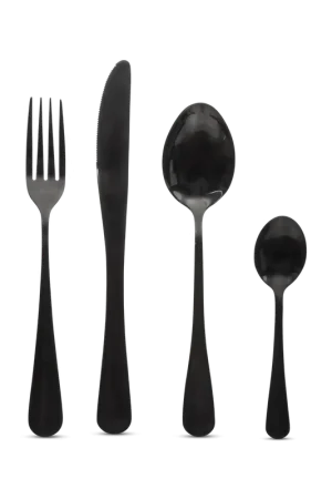 Bestek BOJA 4pers. Inox Zwart