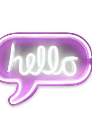 Wandlamp HELLO Acryl Roze/Wit
