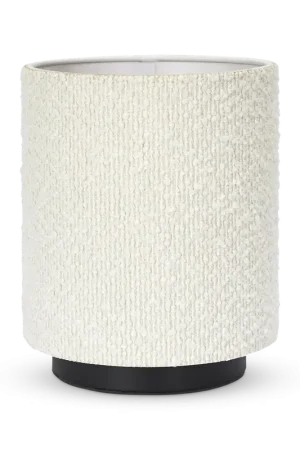 Tafellamp BOUCLIZ Laag Zwart/Kap Beige