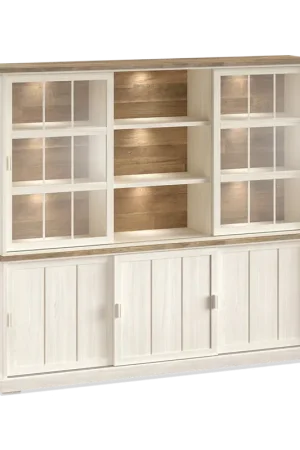 Dressoir met Opzetkast TOLUCA Lariks/Old Teak B233