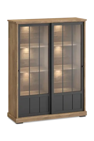 Barkast TOLUCA Old teak/Zwart B143