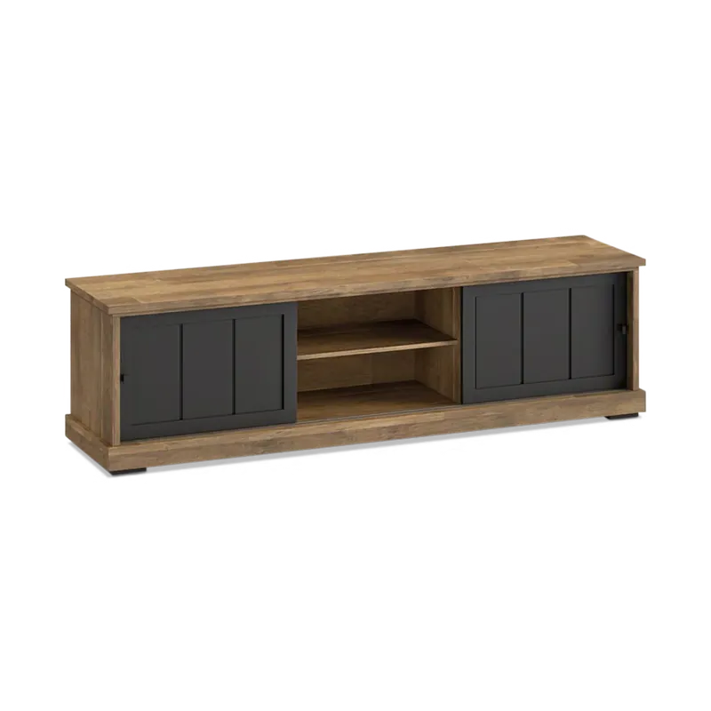 Tv-Meubel TOLUCA Old teak/Zwart B209