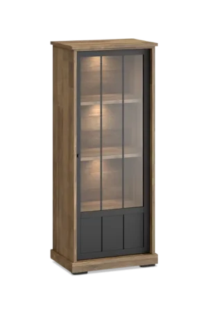 Barkast TOLUCA Old teak/Zwart Links B77