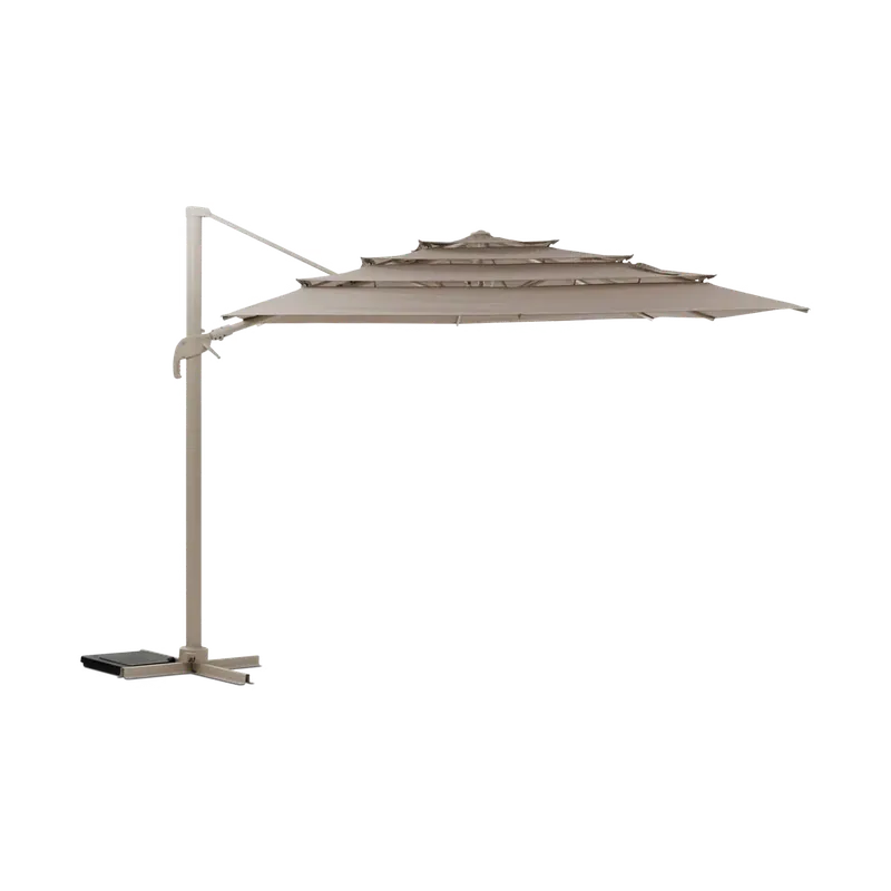 Zweefparasol OVADA Kantelbaar Taupe