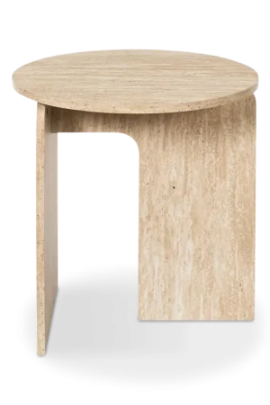 Bijzettafel Laag VRENI Ø30 Travertijnlook