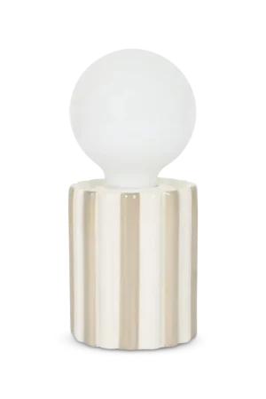Tafellamp BRIDA Keramiek Wit/Taupe