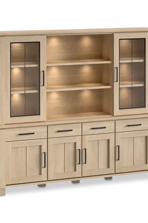 Dressoir met Opzetkast BELMONTE Brushed Sand Oak B233