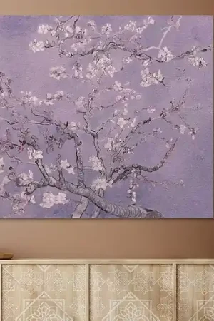 Amandelbloesem in lila, naar het werk van Vincent van Gogh van MadameRuiz