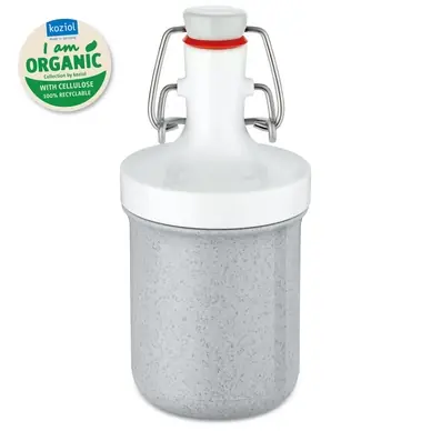 Koziol - Waterfles, 0.2 L, Organic Grijs - Koziol Plopp To Go Mini