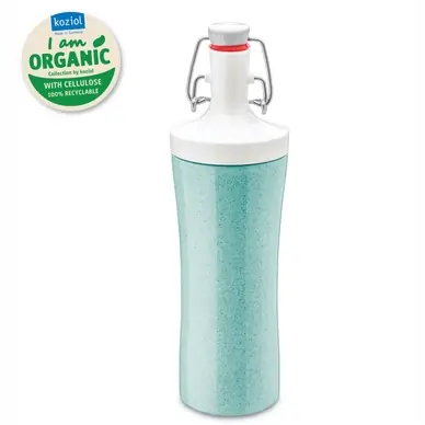 Koziol - Waterfles, 425 ml, Organic Aqua - Koziol Plopp To Go