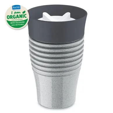 Koziol - Herbruikbare Koffiebeker, 0.4 L, Organic Grijs - Koziol Saf