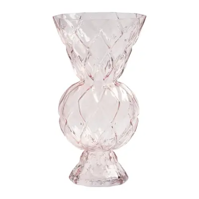 &k amsterdam Rhombic Glass Vaas - Roze