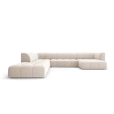 Milo Casa Panoramische hoekbank Francesca velvet links 7-zits