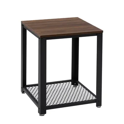 QUVIO Bijzettafeltje vierkant - QUV1013 - Rustic Dark Brown