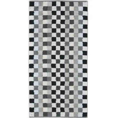 Cawö Unique Karo Handdoek Anthracite Set van 3