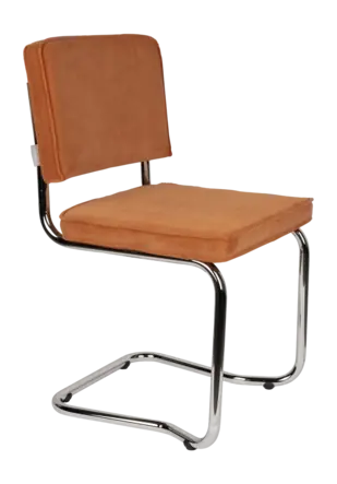 Zuiver Ridge Rib Kink Eetkamerstoel Orange