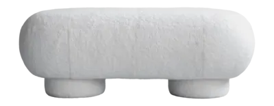 101 Copenhagen Big Foot Bench White Sheepskin