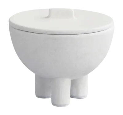 101 Copenhagen Duck Pot Bone White Jar Medio 12 cm