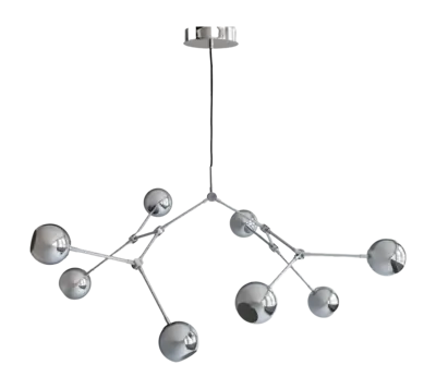 101 Copenhagen Drop Kroonluchter Chrome Chandelier Globe (2 m)