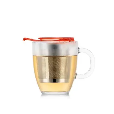 Bodum Yoyo Theeglas Oranje Met Filter 350 ml