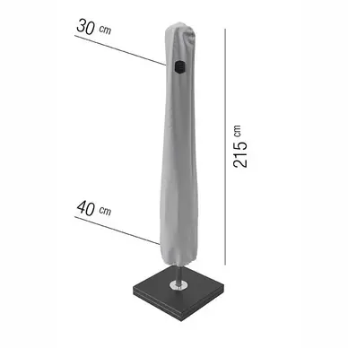 AquaShield Parasolhoes Light Grey (215 x 30/40 cm)