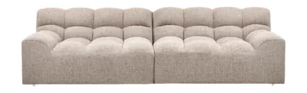 WOOOD Allure 3-Zits Bank - Geweven Stof - Naturel Melange - 79x280x86