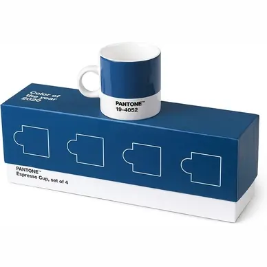 Copenhagen Design Pantone Espressokop Classic Blue 120 ml (4-delig)