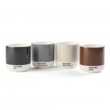 Copenhagen Design Cortado Thermosbeker Grey Black Pantone 170 ml 4-Delig