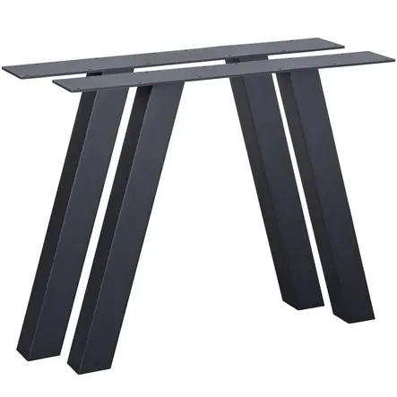 WOOOD A-Poot Buiten Tablo - Metaal - Zwart - Set van 2