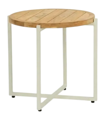Applebee Condor Coffee Table Bijzettafel Oyster Natural 54 x 50 Aluminium Teak