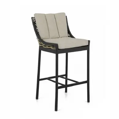 Applebee Milou Bar Set Black Barstoel Nature Grey 55 Aluminium Black