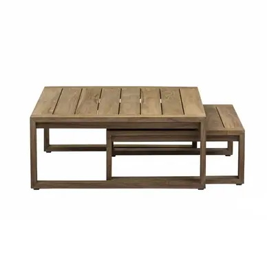 Applebee Antigua Lounge Loungetafel Teak Set van 2