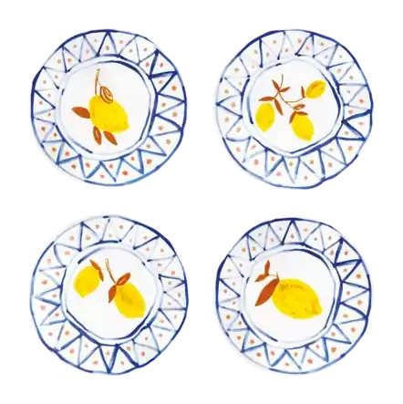 &k amsterdam Lemon Bord - Moroccan - Set van 4