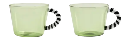 &k amsterdam Duet Theeglas - Green - Set van 2