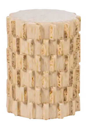 WOOOD Axu Decoratieve Bijzettafel - Keramiek - Zand Ø35 x 45 cm