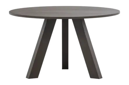 WOOOD Rhonda Eettafel - Eiken - Middenbruin - Ø129 cm