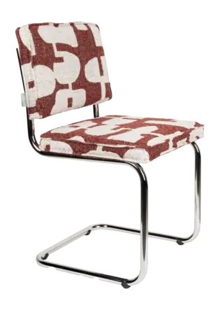 Zuiver Ridge Deco Symbols Eetkamerstoel Rood