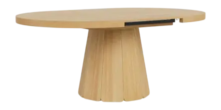 by fonQ Atmore Eettafel - Ø120/180x75 cm - Oak / Oak