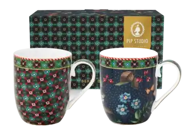 Pip Studio Berry Blues Mok 145 ml (Set van 2)