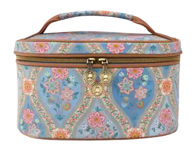 Pip Studio Bags Cleo Ornamento Beauty Case Dames en Heren Blue 26 x 16 x 16 cm