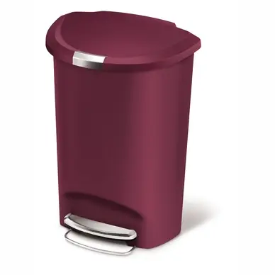 Simplehuman Half Rond Prullenbak Roze 50L