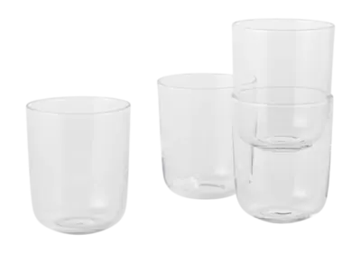 Muuto Corky Waterglas Clear Tall 350 ml (Set van 4)