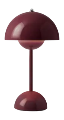 &Tradition Flowerpot Tafellamp Dark Plum VP9 Draagbaar
