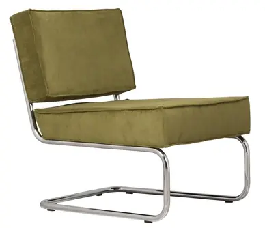 Zuiver Ridge Lounge Fauteuil Groen Rib