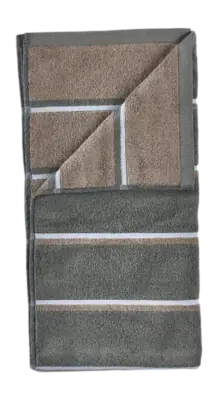 Zone Denmark Sauna Handdoek Olive Green / Taupe / Blue Fog (50 x 100 cm)