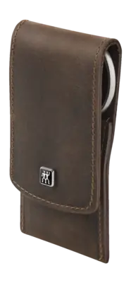 Zwilling Twinox Manicureset Bruin Beauty Etui Leder Drukknoopsluiting (3-Delig)