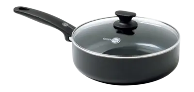 Greenpan Cambridge Hapjespan Black Met Keramische Antikleeflaag Met Deksel 24 cm