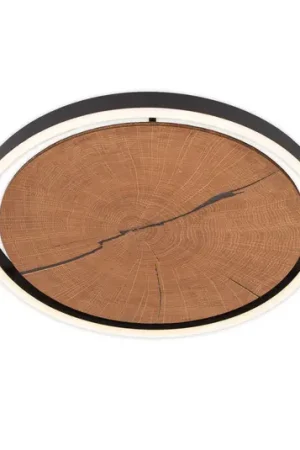 LED plafondlamp Havana S, hout/metaal, Ø 40 cm