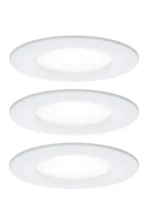 Paulmann 3-voudige spot Nova, rond, wit, vast, IP44, GU10, 4000K