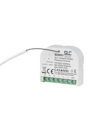 1-kanaals AC-faseafsnijdingsdimmer, 200 W, Casambi